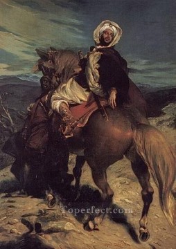 中東の馬に乗ったアラビア人ライダー Oil Paintings